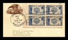 Dr Jim Stamps FDC Annapolis Naval Academy Block Plate Block Back Recd Marks