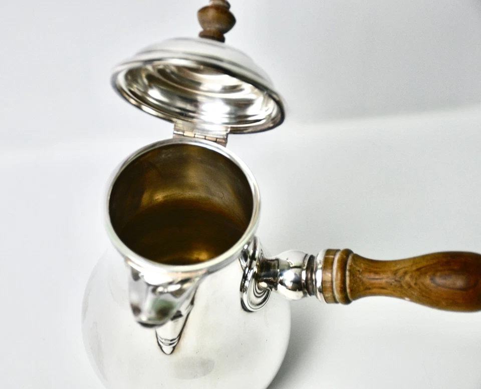 Antique Emelie Puiforcat French Silver Plate Chocolate Pot - Excellent Condition - Image 3 of 4