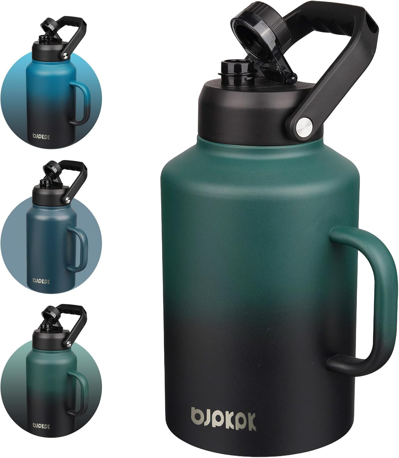 - 128oz Wide Mouth Stainless Steel Water Jug