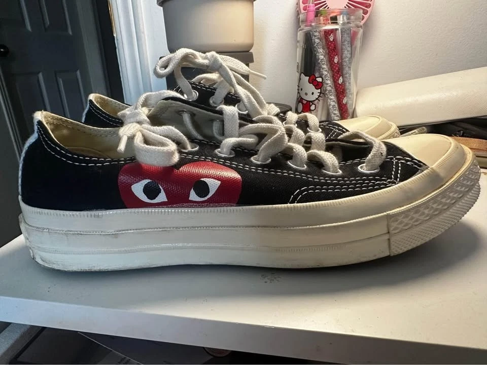Zapatos negros Converse X Comme De Garçon Big Heart talla 7 para mujer Foto 4 de 4