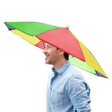 1 Pcs 20.5" Headband Umbrella Hat Umbrella Cap for Outdoor Watermelon