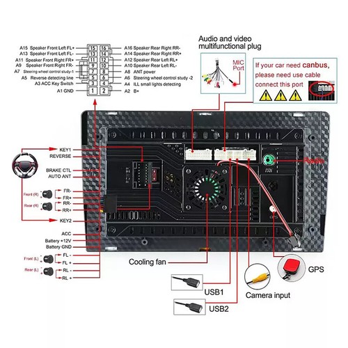For Toyota VIOS Yaris 14-16 Android 13 Car Radio GPS Stereo Player CarPlay 2+32G - Bild 20 von 20