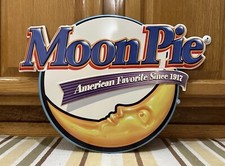 Moon Pie Sign Marshmallow Sandwich Metal Garage Bar Pub Wall Decor