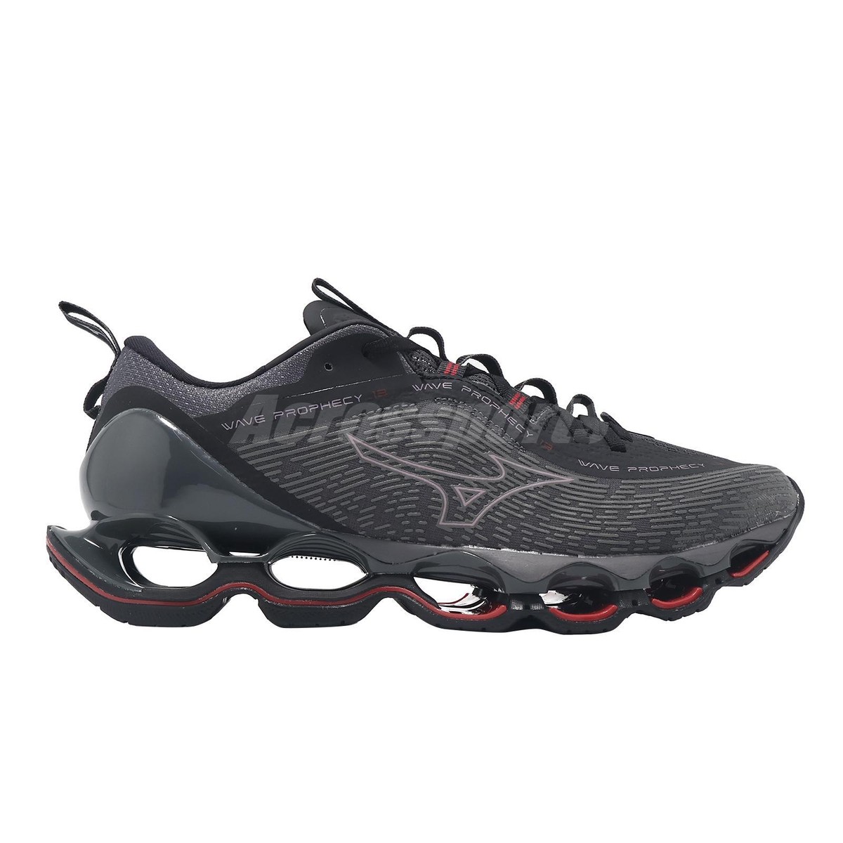 Mizuno Wave Prophecy 13 Black Red Men Road Running Jogging