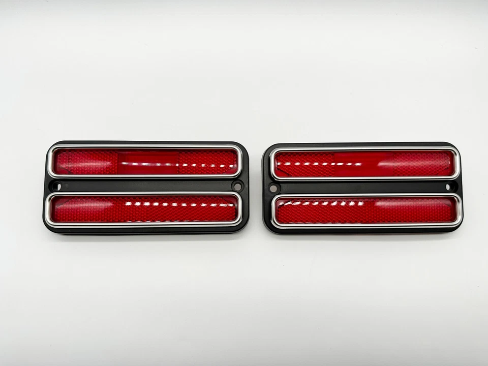 Nuevo juego de luces marcadoras laterales traseras de lujo con moldura para Chevrolet C10 68-72 Foto 2 de 4