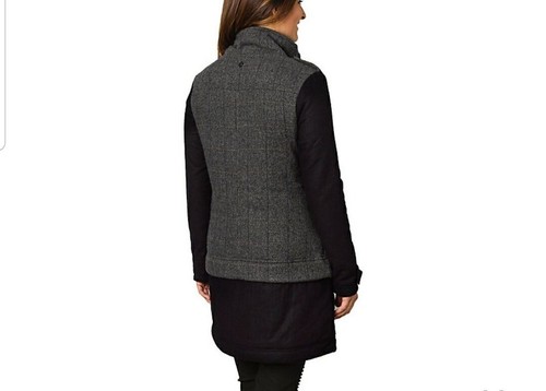 Prana Damen Fischgrät Wollmischung Caprise Thermo wandelbare Jacke Gravel - Bild 3 von 9