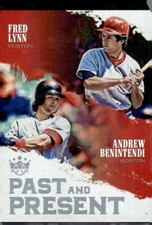 2018 Panini Diamond Kings #PP14 Andrew Benintendi / Fred Lynn Past and Present