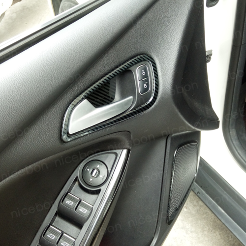 4X Carbon fiber color Door Handle Bowl Cover fit For Ford Focus 2015-2018 ST RS - Picture 4 of 12