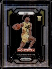 2023-24 Monopoly Prizm #86 Taylor Hendricks RC Jazz Basketball Card Free Ship