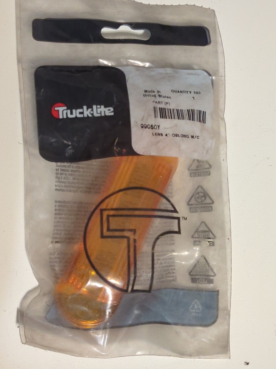 Truck Lite 99050Y Marker Light Lens Oval, Yellow Truck Lite 99050Y Marker Light Lens Oval, Yellow