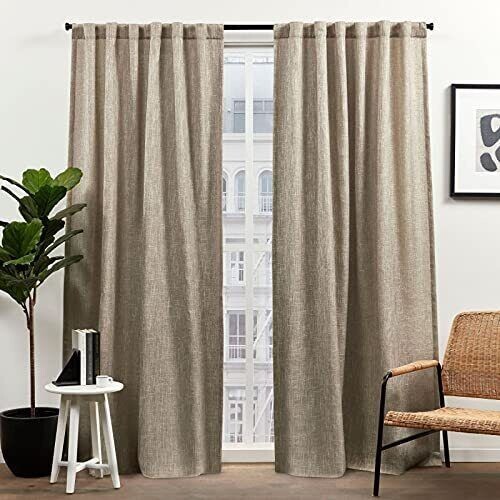 Exclusive Home Cassian Light Filtering Hidden Tab Top Curtain Panels 54"x84" Lat - Picture 1 of 4