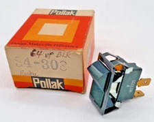 Pollak 34 308 Switch Rocker Switch- On-Off New Old Stock Black