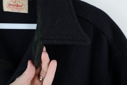 Vtg 40s 50s Five Brother Mens L Distressed Wool CPO Shirt Jacket Jac Shirt USA - Picture 12 of 19