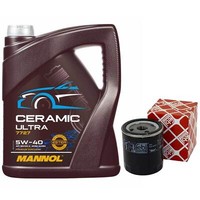 MotoröL Set 5W-40 Mannol 5 Liter + ÖLfilter FüR Citroen Fiat Peugeot 306 Lancia