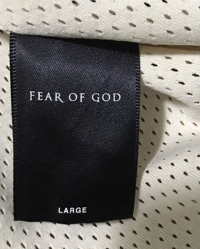 Fear Of God Mens L Fifth Collection Gold Nylon Satin FOG Varsity Coach Jacket - Picture 8 of 15