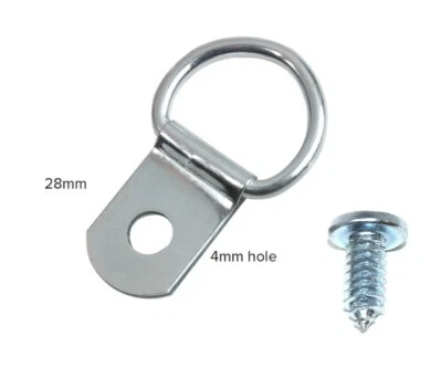 SISI UK D RINGS PICTURE PICTURE FRAME HANGING HANGER FRAMES SCREW SILVER