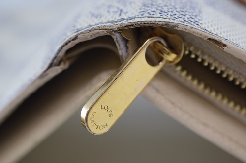 Auth Louis Vuitton Portefeuille Joy Wallet Azur Canvas N60030 LV 51874 - Picture 15 of 17
