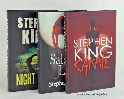 CARRIE, SALEM'S LOT, NIGHT SHIFT by STEPHEN KING Set of 3 Deluxe Hardcover NEW 