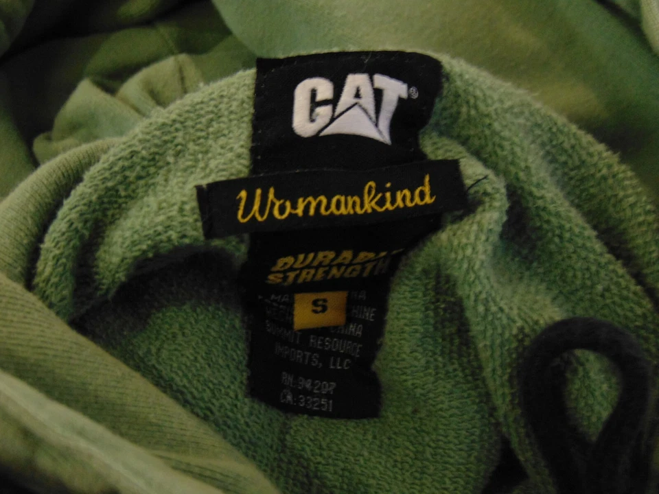Sudadera con capucha para mujer Cat Womankind verde claro pequeña Foto 4 de 4