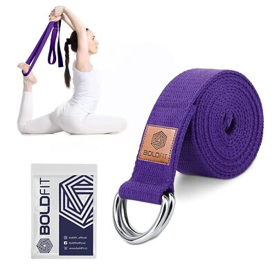 Boldfit Yoga Gürtel Für Körper Fitness Übung Lila Farbe