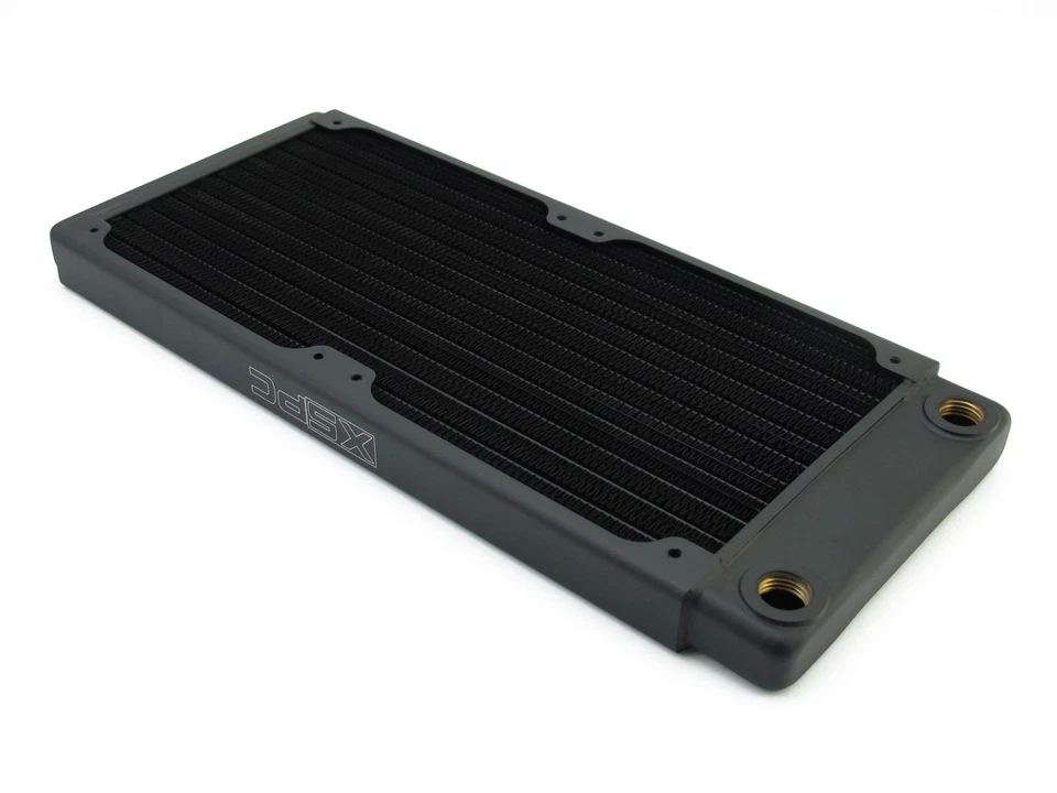 XSPC TX240 Ultra Thin Radiator, 120mm x 2, Dual Fan, Black - Image 2 of 4