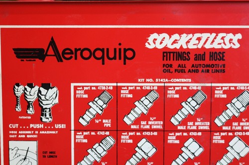 VTG STORE DISPLAY AEROQUIP SOCKETLESS FITTINGS & HOSE KIT FOR AUTOMOTIVE - Picture 5 of 8