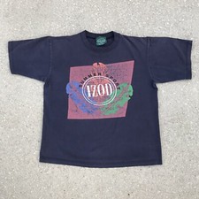 Vintage IZOD Summer Sports Distressed Faded Surf T Shirt • Sz Medium • USA Made