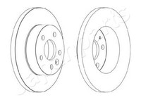 Japanparts 2X Bremsscheibe Vorne Voll FüR Mercedes-Benz Vito Bus 638 112 CDI