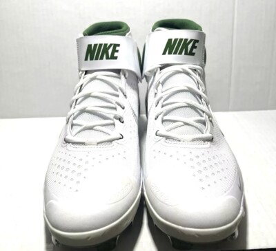NIKE REACT ALPHA HUARACHE ELITE 3 MID MCS GREEN WHITE CLEATS