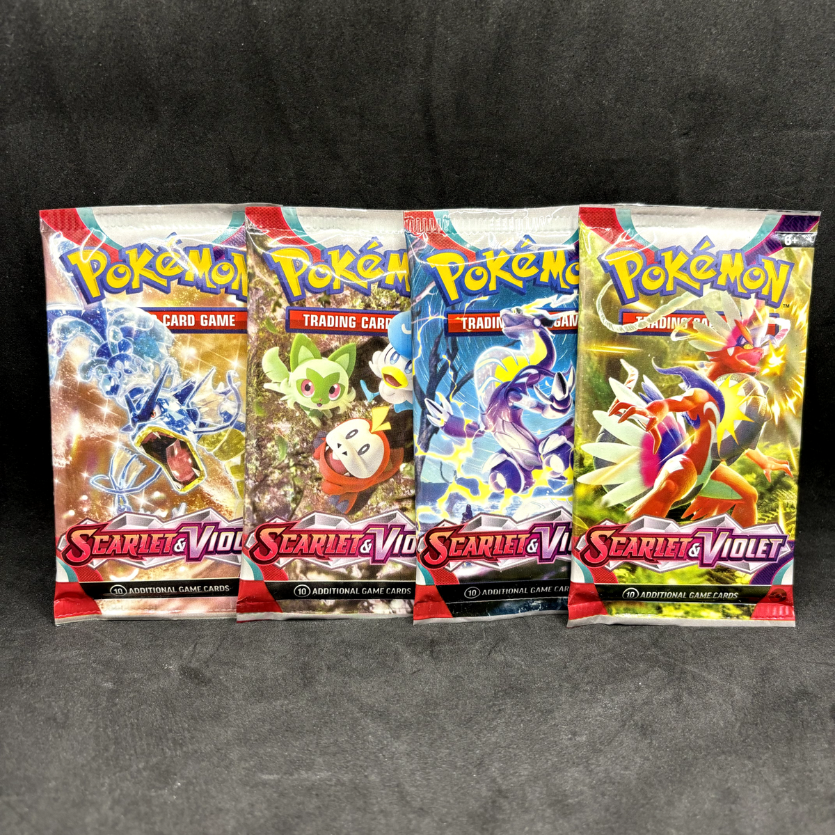 Pokemon TCG - Scarlet & Violet Base Booster Pack Art Set (4 Packs