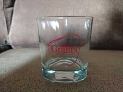GRANT S WHISKY GLASS BEAUTIFUL red label 