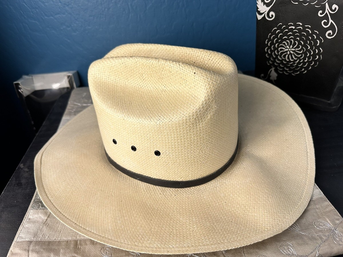Texas Hat 7-3/8 Ivory Straw custom hatters cowboy hat | eBay display picture 2