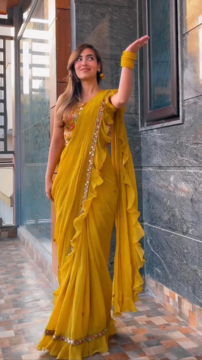 Gown from net saree sale