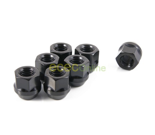 20pc 7/16" Lug Nuts - Acorn Conical Seat Open Ended | 19mm or 3/4" Hex | Black - Picture 3 of 3