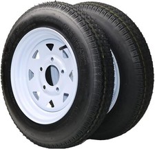 2pcs 4.80-8 4.80x8 Trailer Tires Wheels 8 Rims 5 Lug On 4.5 Load Range C 6pr