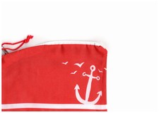Beutel mit Reissverschluss Motiv Anker Kunststoff Maße ca 20 x 14 cm