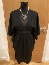 LEON MAX LIMITED EDITION LITTLE BLACK DRESS BATWING 12-14 Tummy Flattering