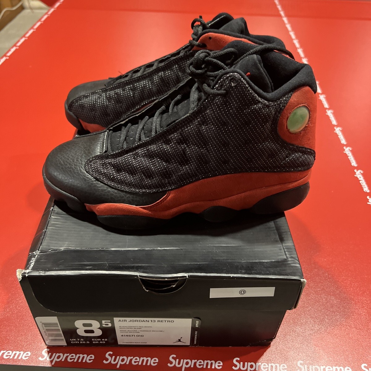 red and black jordans 13 mens