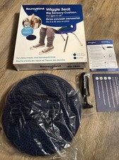 Bouncyband Wiggle Seat Sensory Cushion 13" Blue Antislip Fidget Disc 6-18yrs 