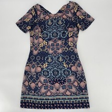 Hollister Dress Women's Small Blue Short Sleeve Cutout Detail Spring Print