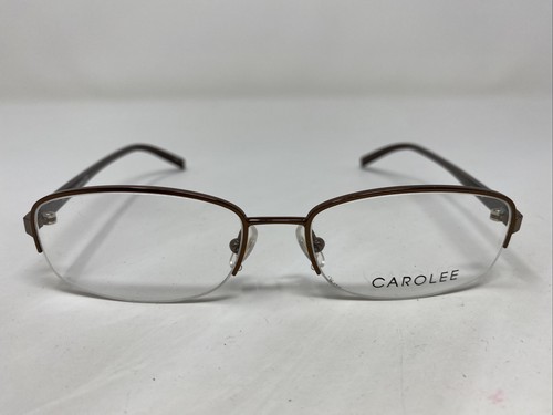 Carolee CL714 BROWN 52-16-135 Metal Half Rim Eyeglasses Frame O142