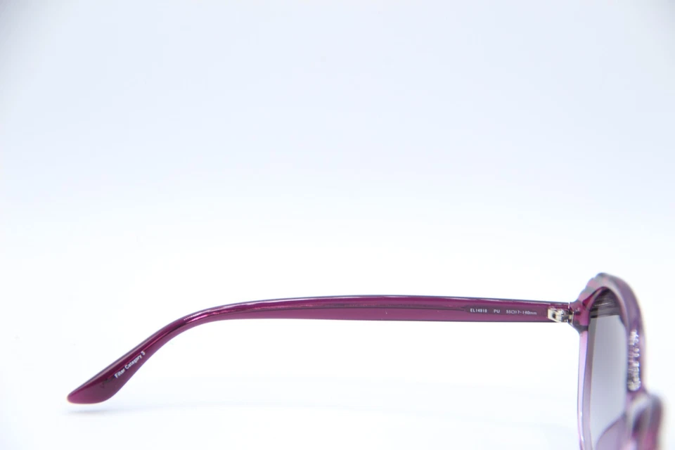 NUEVAS GAFAS DE SOL ELLE EL 14918 PU PÚRPURA DEGRADADO TRANSPARENTE MARCOS AUTÉNTICOS 55-17 Foto 3 de 4