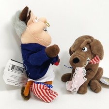 Bull Bill Clinton Buddy The Dog INFAMOUS MEANIES Plush Set 1997
