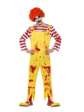 Kreepy Killer Clown Costume Adult Yellow with Red Jumpsuit