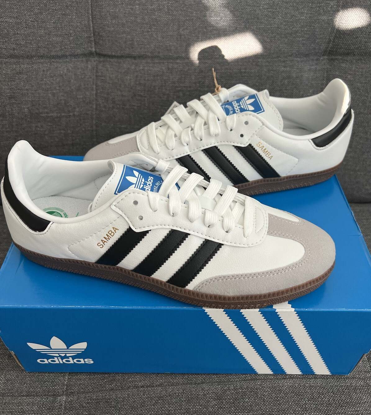 Adidas Samba Vegan White/Black /Gum W US 7 / M 6 Sneakers Shoes | eBay
