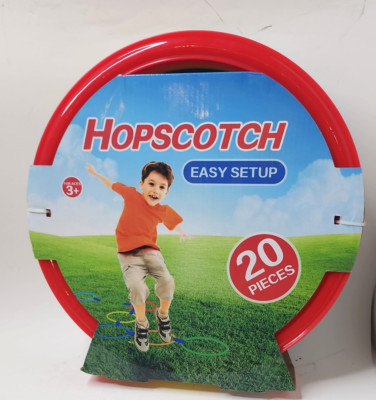 Hopscotch Ring Game 20 piece Outdoor Yard Game Outside Family Fun  (T48)