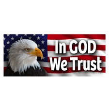 In God We Trust Car Decals 2 Pack Removable Bumper Stickers 9 x 4 in 