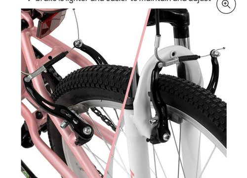 Hiland 24 inch Mountain Bike Shimano 7 Speeds for Teenager with Suspension Fork, - Picture 4 of 5