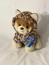 NEW GUND World’s Cutest Dog Boo Leopard Outfit Plush Stuffed Animal 9”Pomeranian