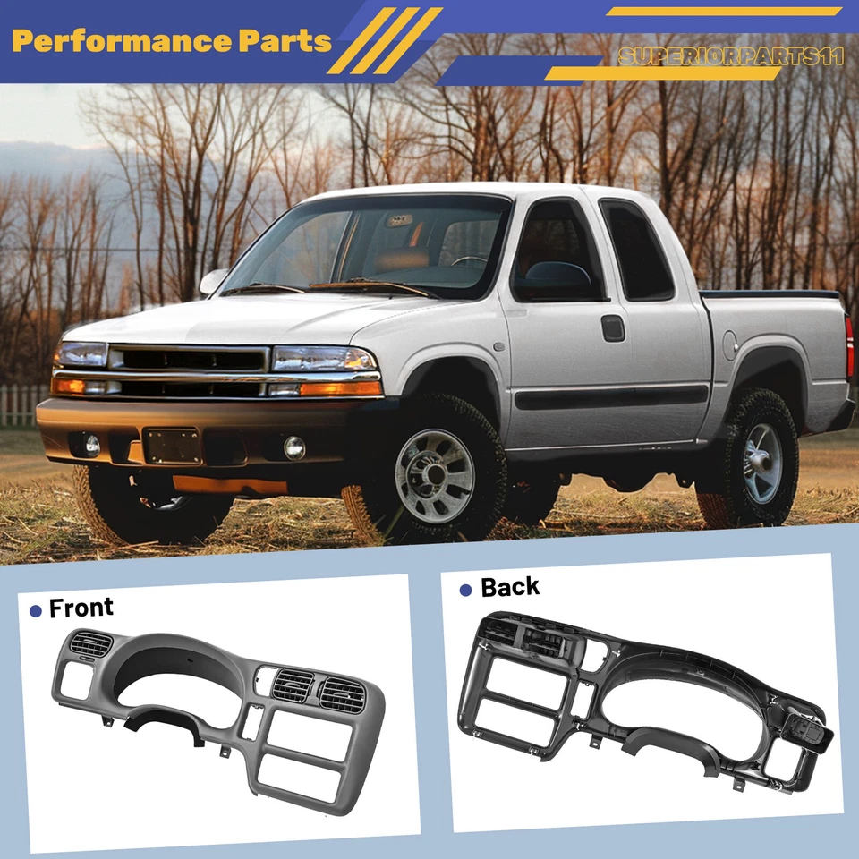 Fit For 98-05 CHEVY S10 Jimmy Sonoma Cluster Blazer Radio Dash Bezel Trim Cover - Image 4 of 4